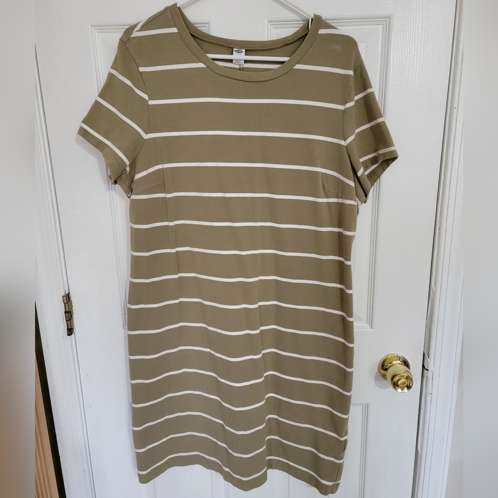 Old Navy Army Green T-shirt Dress (XL)